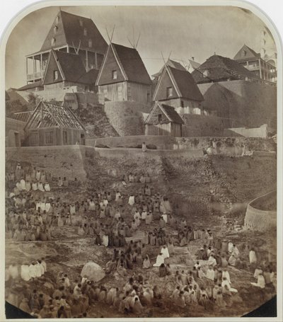 Vista de Antsahatsiroa, Madagascar, 1862-65. de William Ellis