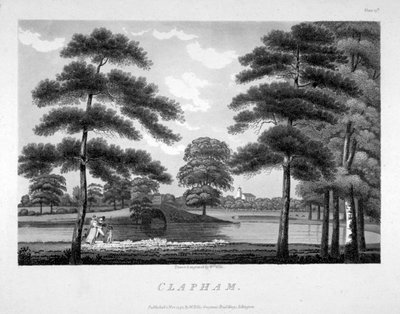 Vista de Clapham, Londres, 1792 de William Ellis