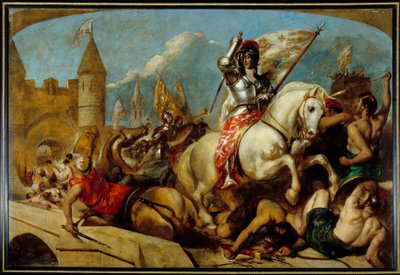 100 anos de guerra: "Joana of Arc (1412-1431) delivant Orleans". Pintura de Etty William (1787-1849) de William Etty
