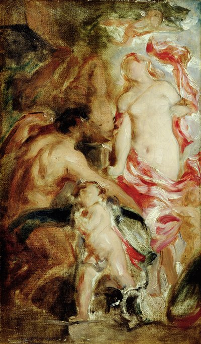 Estudo alegórico, um esboço (óleo sobre tela) de William Etty