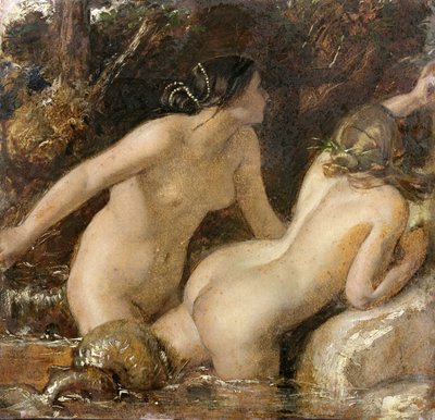 Ninfas com um monstro marinho (óleo sobre papel) de William Etty