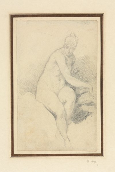 Nude assentado. de William Etty