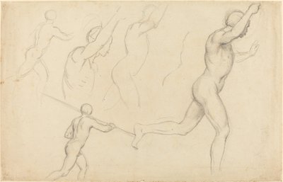 Estudos de homens correndo de William Etty