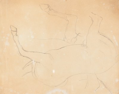 Estudo de um Cavalo [verso] de William Etty
