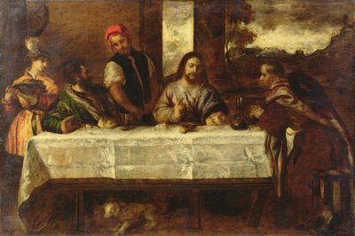 Ceia de Emaús, segundo Ticiano (óleo sobre tela) de William Etty