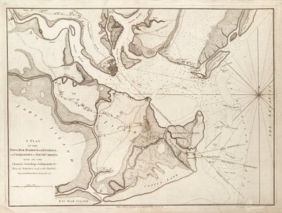 Planta de Charlestown, Carolina do Sul de William Faden