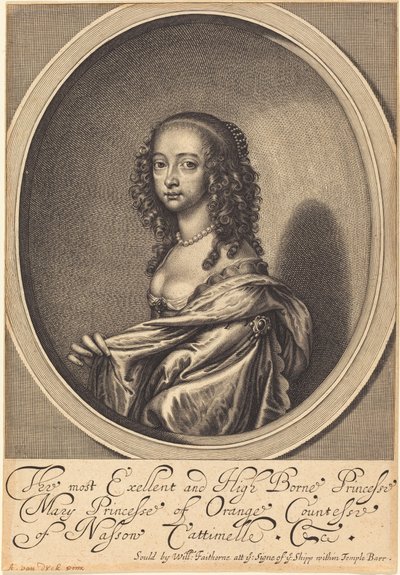 Maria, Princesa de Orange de William Faithorne after Sir Anthony van Dyck