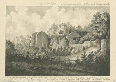Catedral de Lichfield Fechar - Casa do "Dr. Falconer": desenho a caneta e tinta, 1800 de William Fernyhough