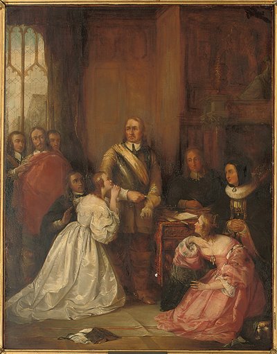 Família de Cromwell, intercedendo pela vida de Carlos I de William Fisk