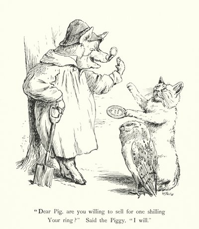 A Coruja e o Gato Maricas (gravura) de William Foster
