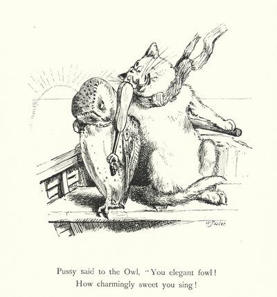 A Coruja e o Gato Maricas (gravura) de William Foster