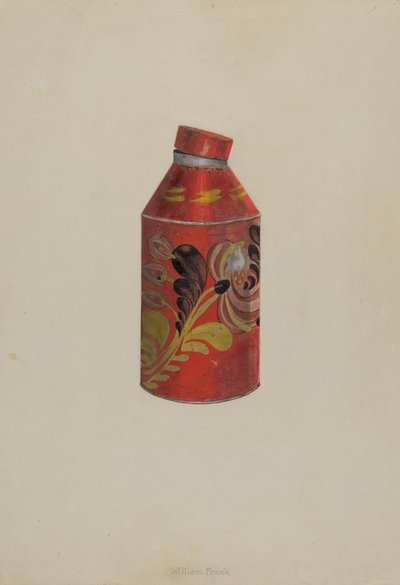 Toleware Tea Caddy, c. 1938. de William Frank