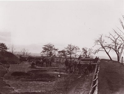 Perto de Dutch Gap, Virgínia. Forte Brady, c. 1865. de William Frank Browne