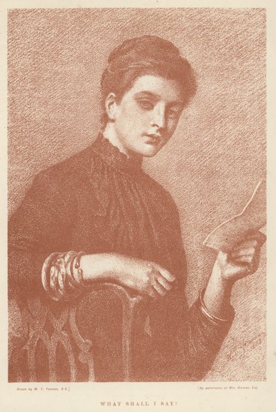 Oque eu devo dizer? (lito) de William Frederick (after) Yeames