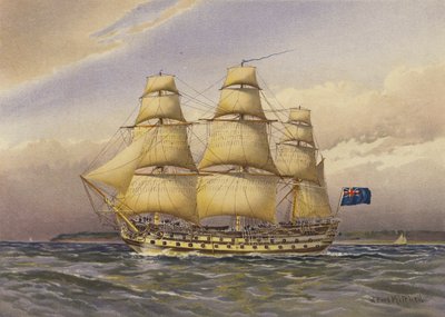 Navio de batalha, cerca de 1760 de William Frederick Mitchell