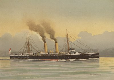 HMS Latona, um cruzador de 2ª classe de William Frederick Mitchell