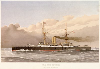 Navio de guerra HMS "Royal Sovereign de William Frederick Mitchell