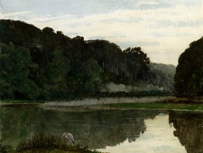 Paisagem com garça, 1868 de William Frederick Yeames