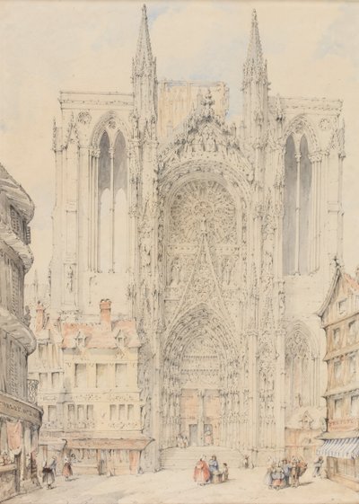 Fachada da Catedral de Rouen de William Frome Smallwood