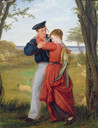 Os marinheiros Adeus óleo no painel de William Gale or Gaele
