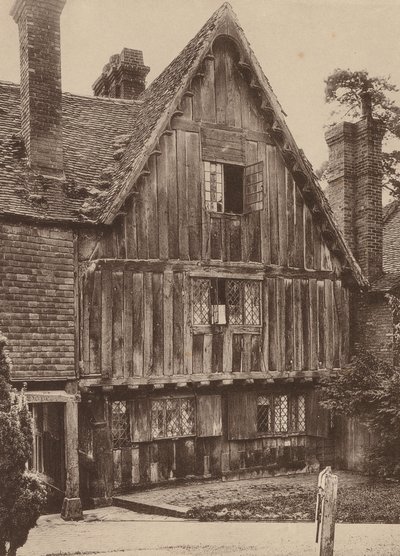 No adro da igreja, Penshurst, Kent (fotografia a preto e branco) de William Galsworthy Davie