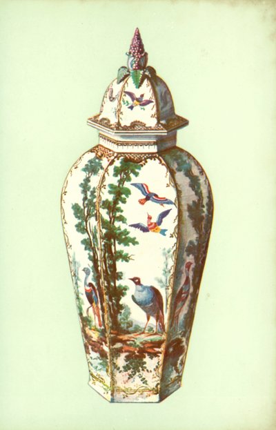 Vaso, Bristol, com Exotic Birds (cor litho) de William Gibb