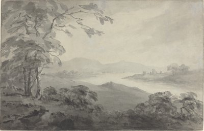 Paisagem fluvial com ruínas de William Gilpin