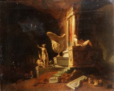 Capriccio de ruínas e estátuas de William Gowe Ferguson