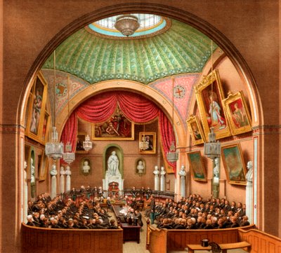 Câmara do Conselho, Guildhall, cidade de Londres, 1886. de William Griggs