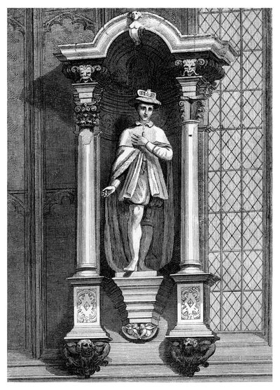 A estátua de Edward VI, na frente da Capela Guildhall, cidade de Londres, 1886. de William Griggs