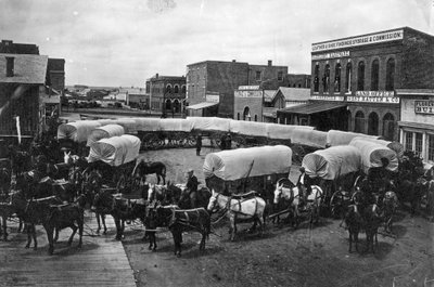 David Bruce Powers treina de Leavenworth em Denver, 1868 de William Gunnison Chamberlain