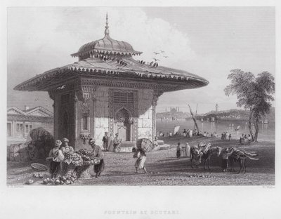 Fonte em Scutari (gravura) de William H. Bartlett