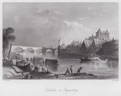 Ratisbon ou Regensberg (gravura) de William H. Bartlett