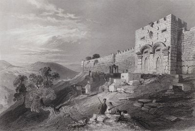 The Golden Gate, Jerusalém (gravura) de William H. Bartlett