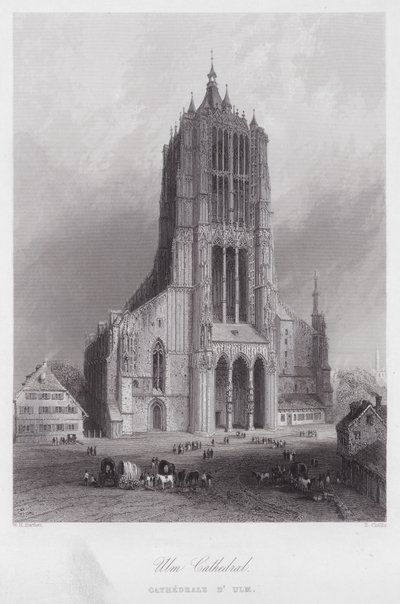 Catedral de Ulm (gravura) de William H. Bartlett