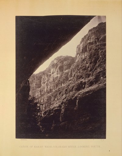 Cañon de Kanab Wash, Rio Colorado, Olhando para o Sul de William H. Bell