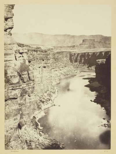 Grand Canon, Rio Colorado, Perto de Paria Creek, Looking West, 1872. de William H. Bell