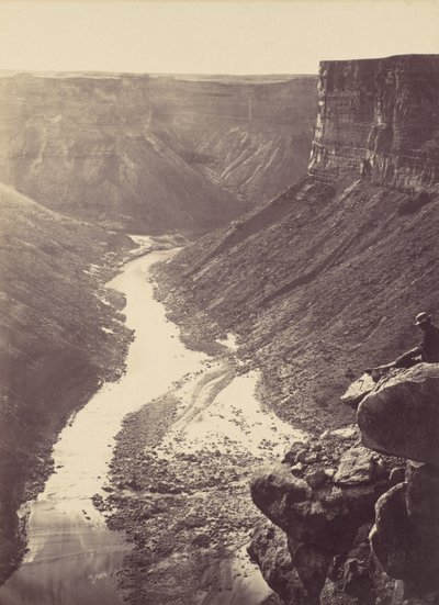 Grand Canyon, Rio Colorado, Perto de Paria Creek, Looking West, 1872. de William H. Bell