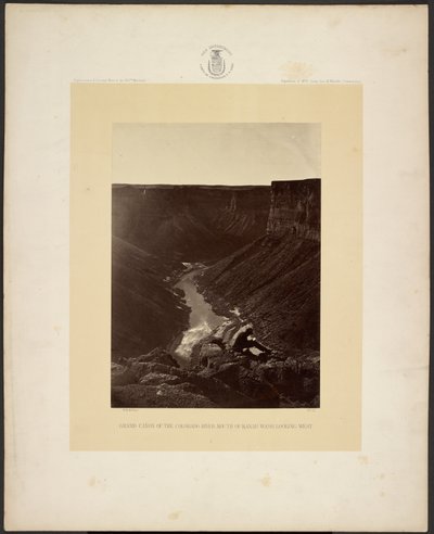 Grand Cañon do rio Colorado, boca de Kanab Wash, olhando para oeste de William H. Bell