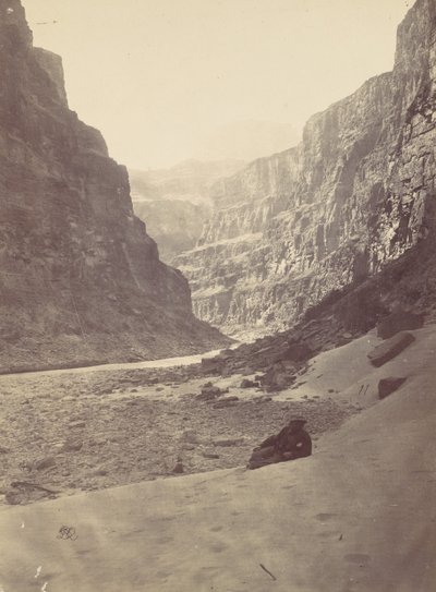 Grand Cañon of the Colorado River, Mouth of Kanab Wash, olhando para Oeste, 1872. de William H. Bell
