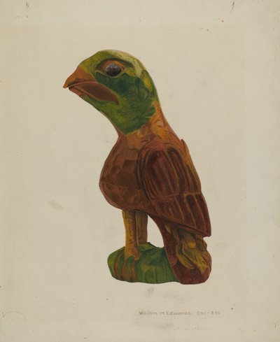 Pai. Pássaro esculpido alemão, c. 1939. de William H Edwards