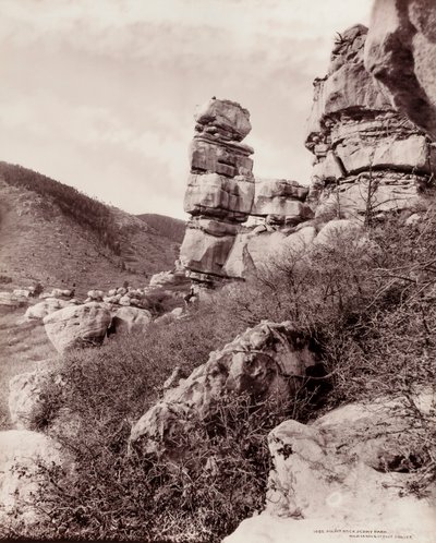 Rocha do Púlpito, Parque Perry (1055) de William H. Jackson