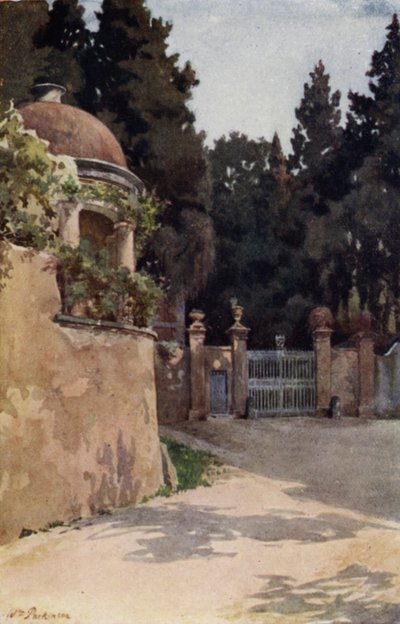 O Boboli, Florença (lito a cores) de William H. Parkinson