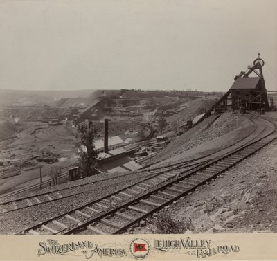 Knickerbocker Colliery perto de Shenandoah, Lehigh Valley Railroad de William H. Rau
