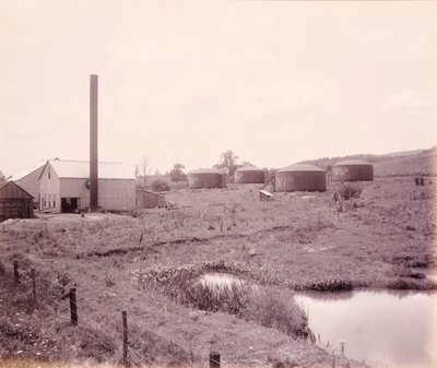Estação de bombagem de petróleo, perto de Atenas, para a Lehigh Valley Railroad de William H. Rau