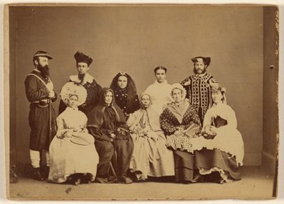Foto do baile de máscaras 18 de fevereiro de 1868 - Friendship Hall Phila. de William H. Rhoades