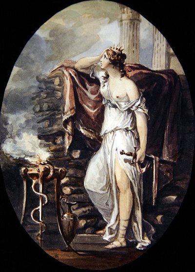 Dido (aguarela sobre papel) de William Hamilton