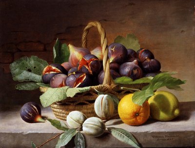 Natureza morta com figos e nozes de William Hammer