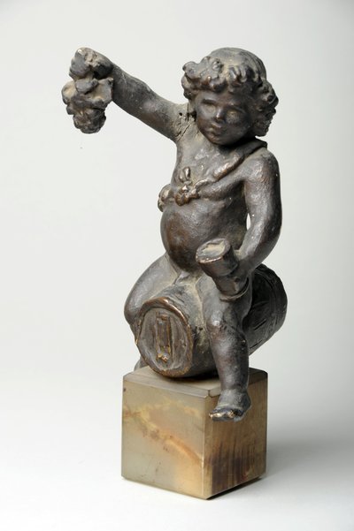 Querubim em um barril de vinho (gesso pintado) de William Hamo Thornycroft