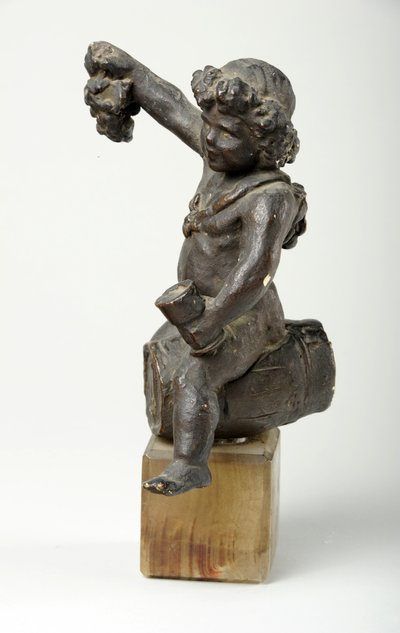 Querubim em um barril de vinho (gesso pintado) de William Hamo Thornycroft